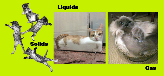 What are solids, liquids and gases?